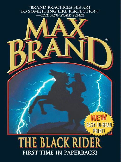 Title details for The Black Rider by Max Brand - Available